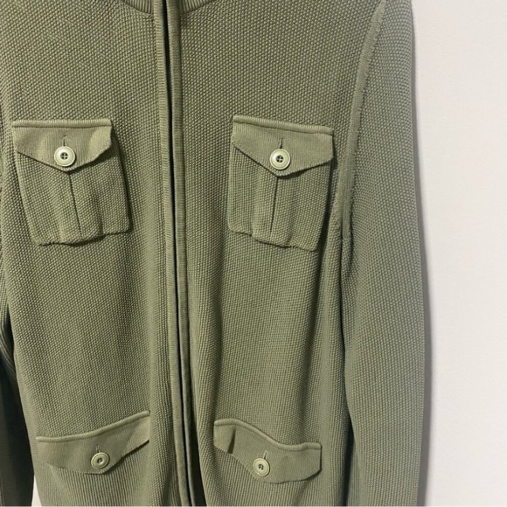 Gran Sasso Military Style Zipper Cardigan - Picture 5 of 7